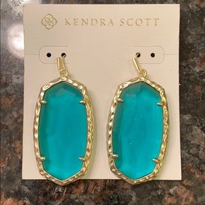 Kendra Scott Gold & Turquoise earrings